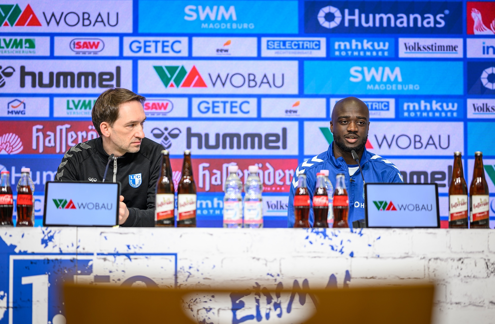 Manuel Holscher(links) und Amara Condé(rechts)