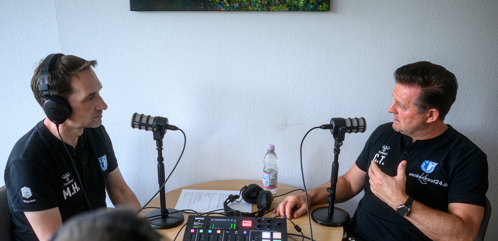 Manuel Holscher(links) und Cheftrainer Christian Titz(rechts)