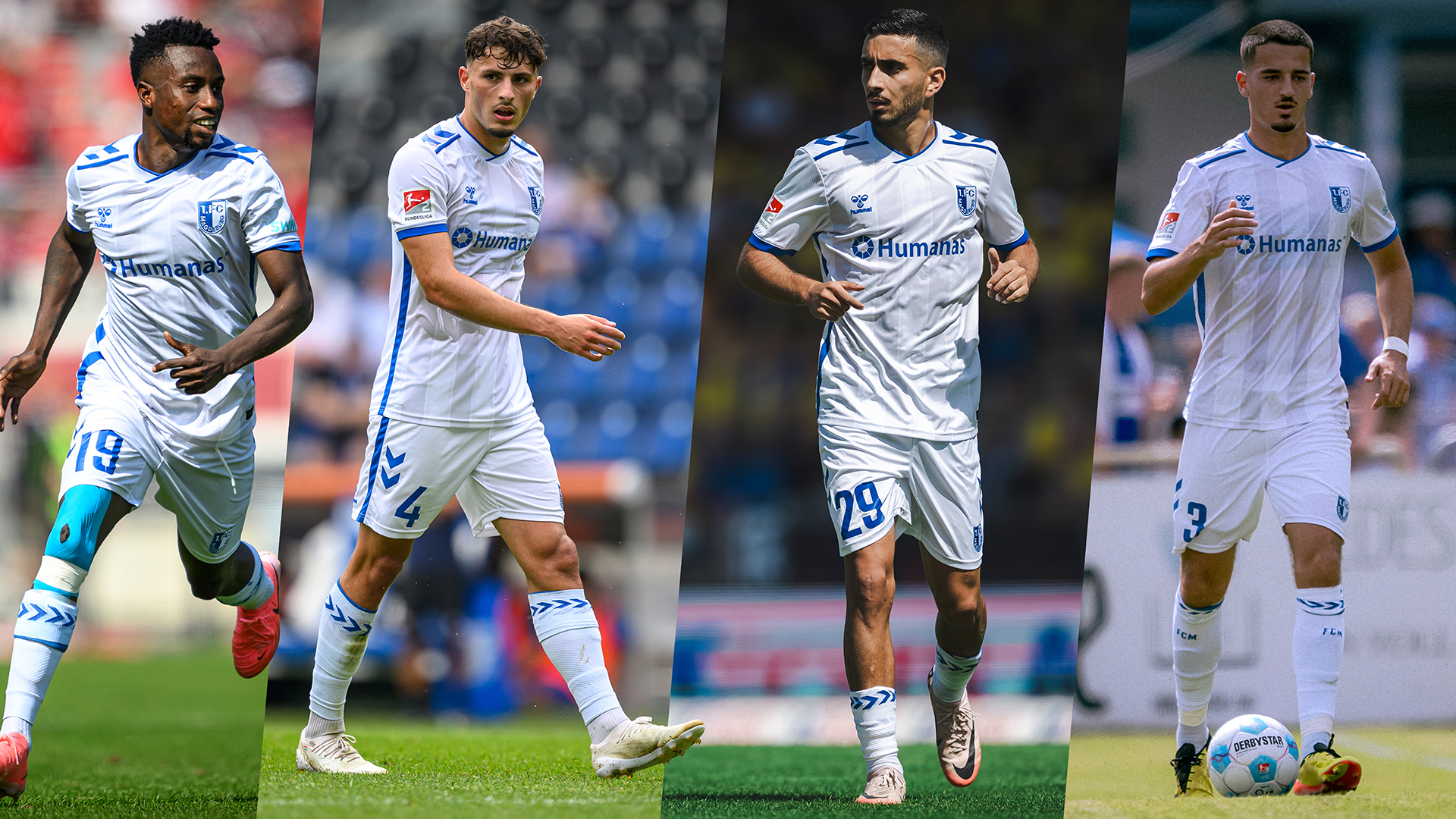 Lubambo Musonda(links), Eldin Dzogovic(2.links),Livan Burcu(rechts) und Andi Hoti(2. rechts)