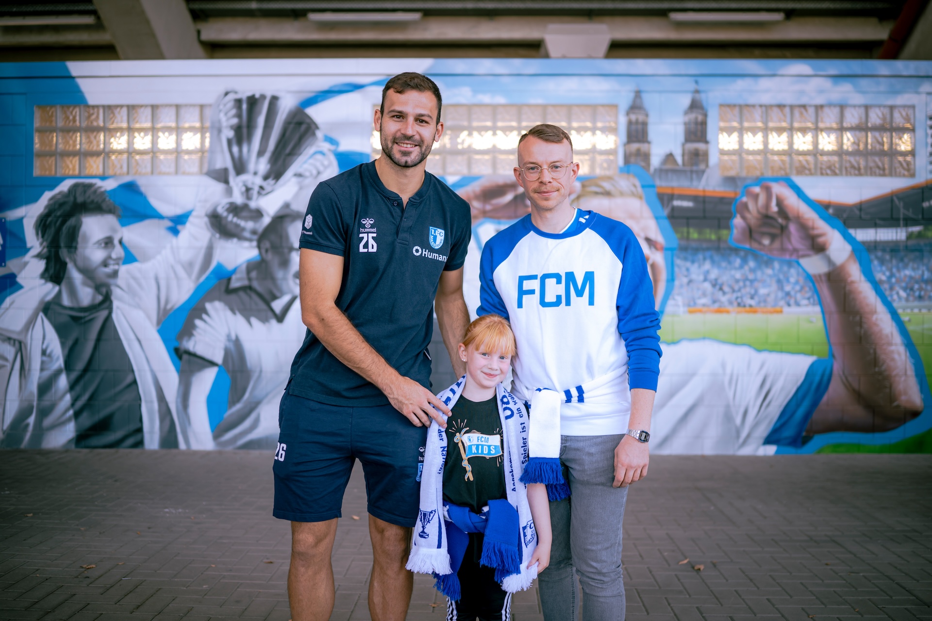 Aleksa Marusic(links) mit Elly und Papa Markus