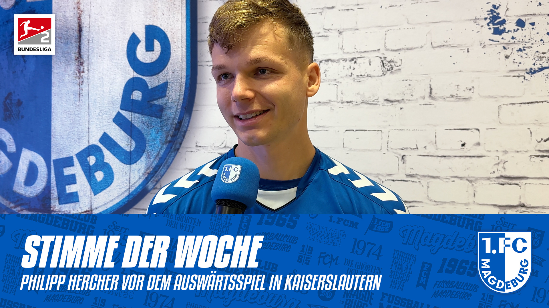 Philipp Hercher am Mikrofon von FCM-tv