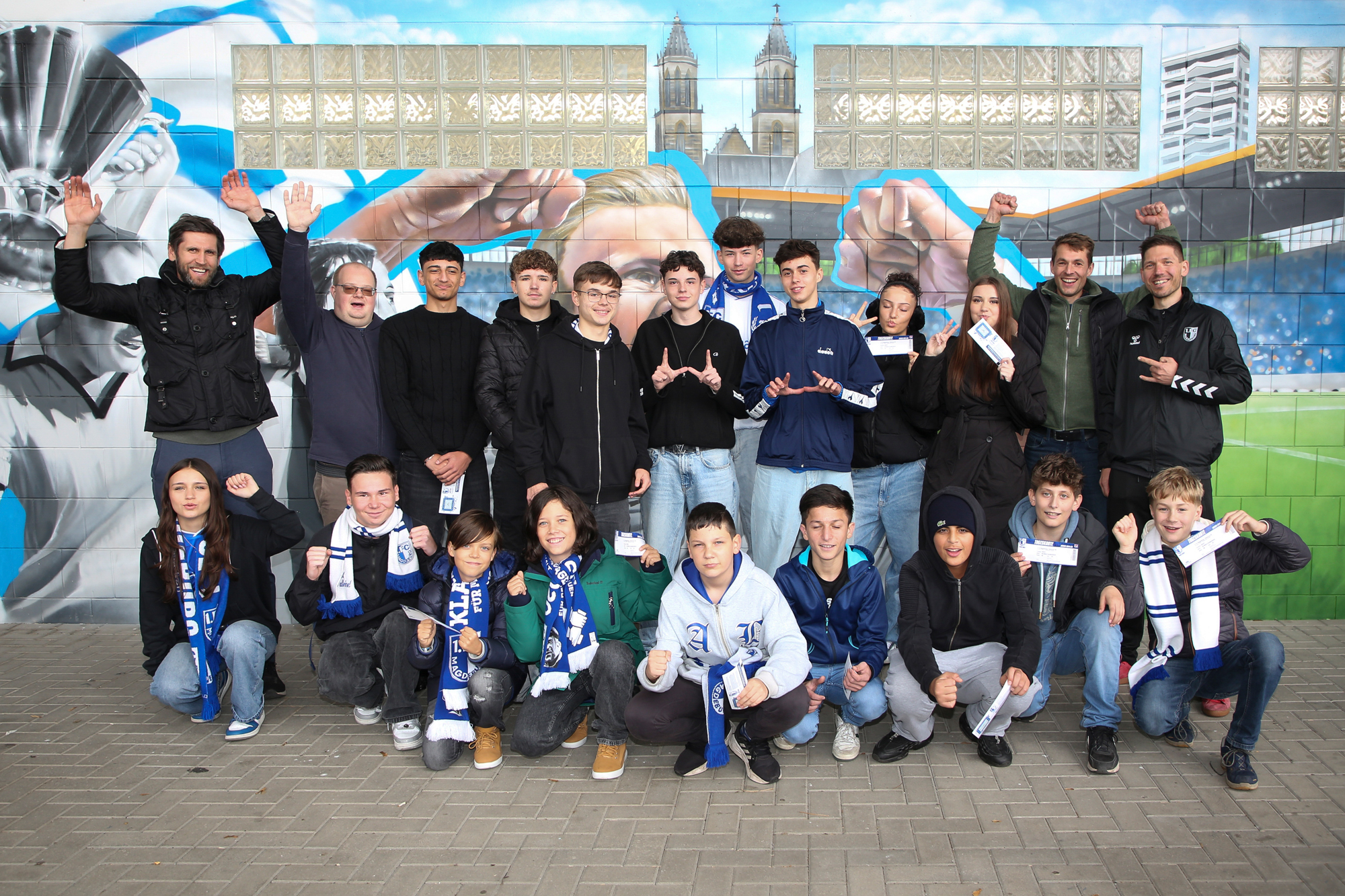 Gruppenfoto der Humanas Sitzplatzpatenschaft