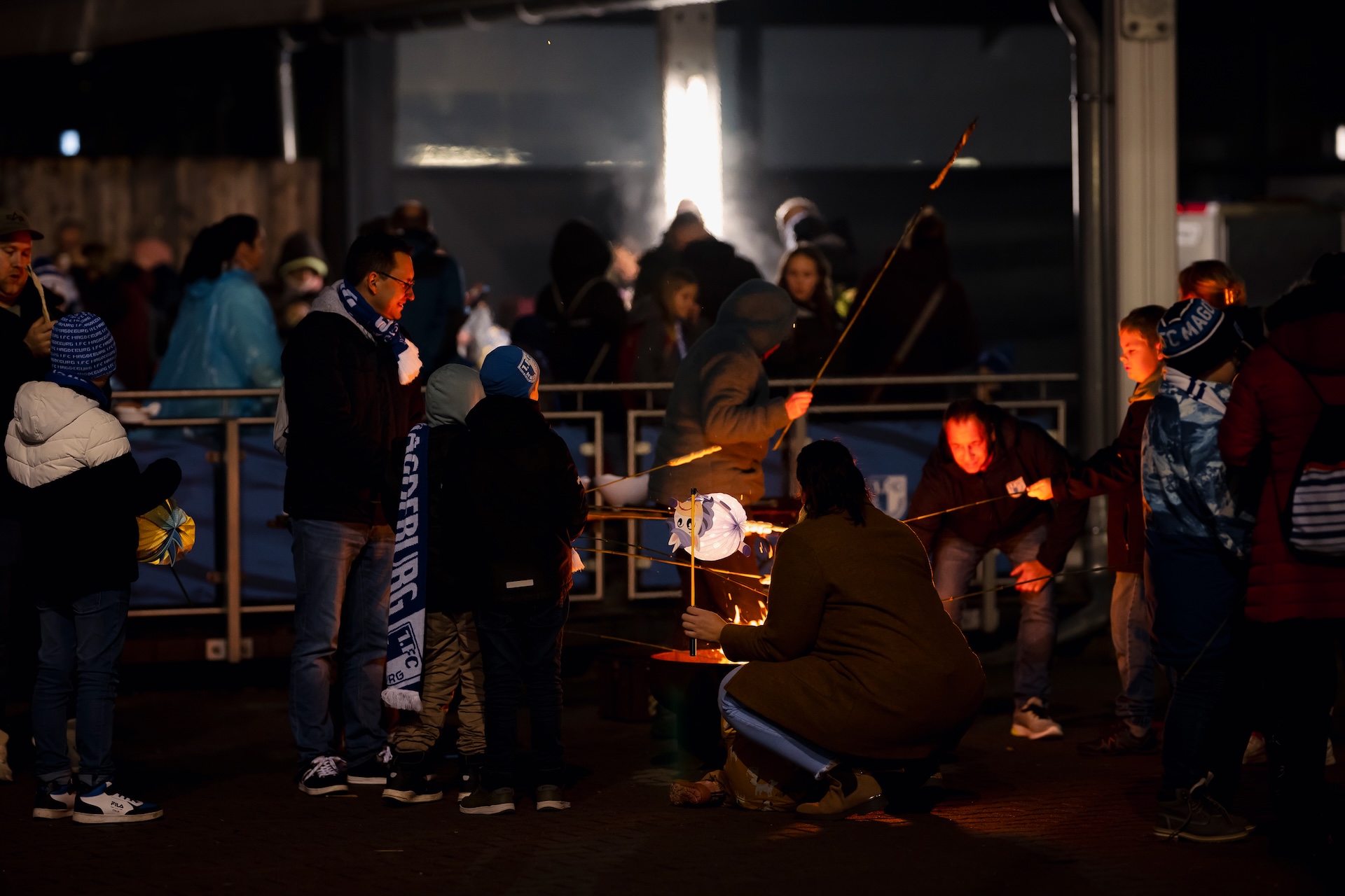 Blau-Weißer Laternenumzug des KidsClub