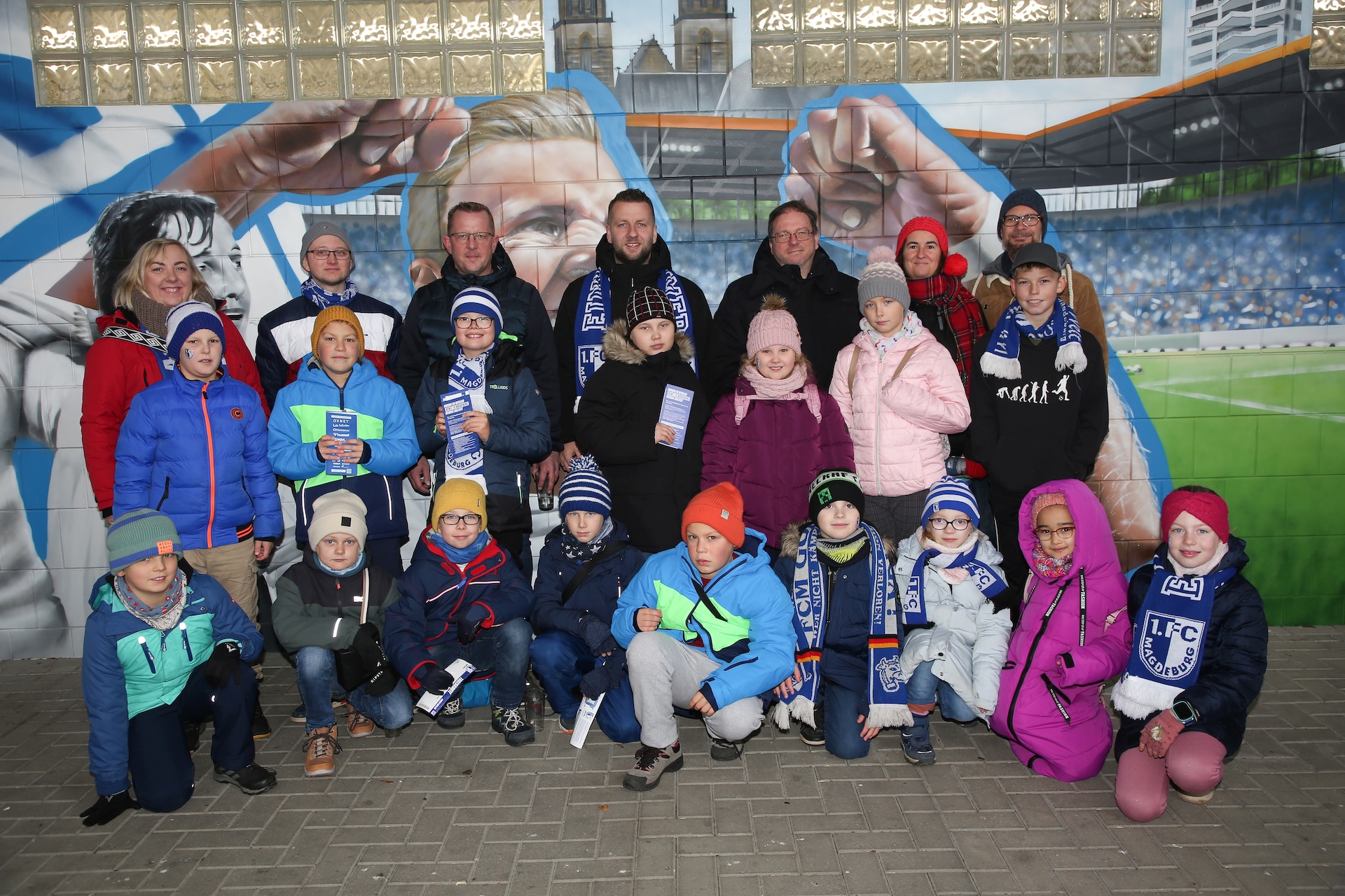 Kinder des Hortes „Diesdorfer Schrotekids“ beim Heimspiel