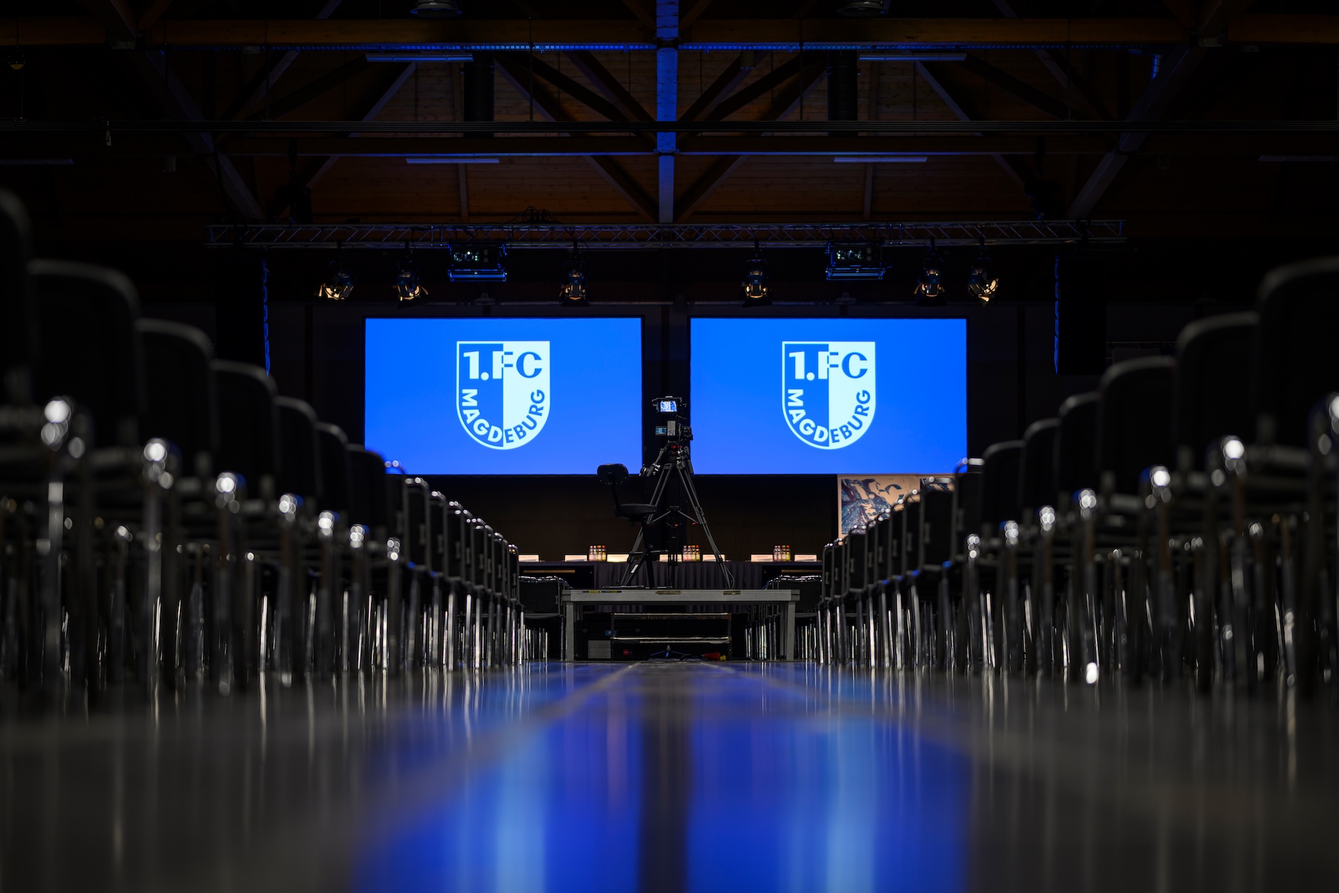 Messehalle in Magdeburg bei der Mitgliederversammlung