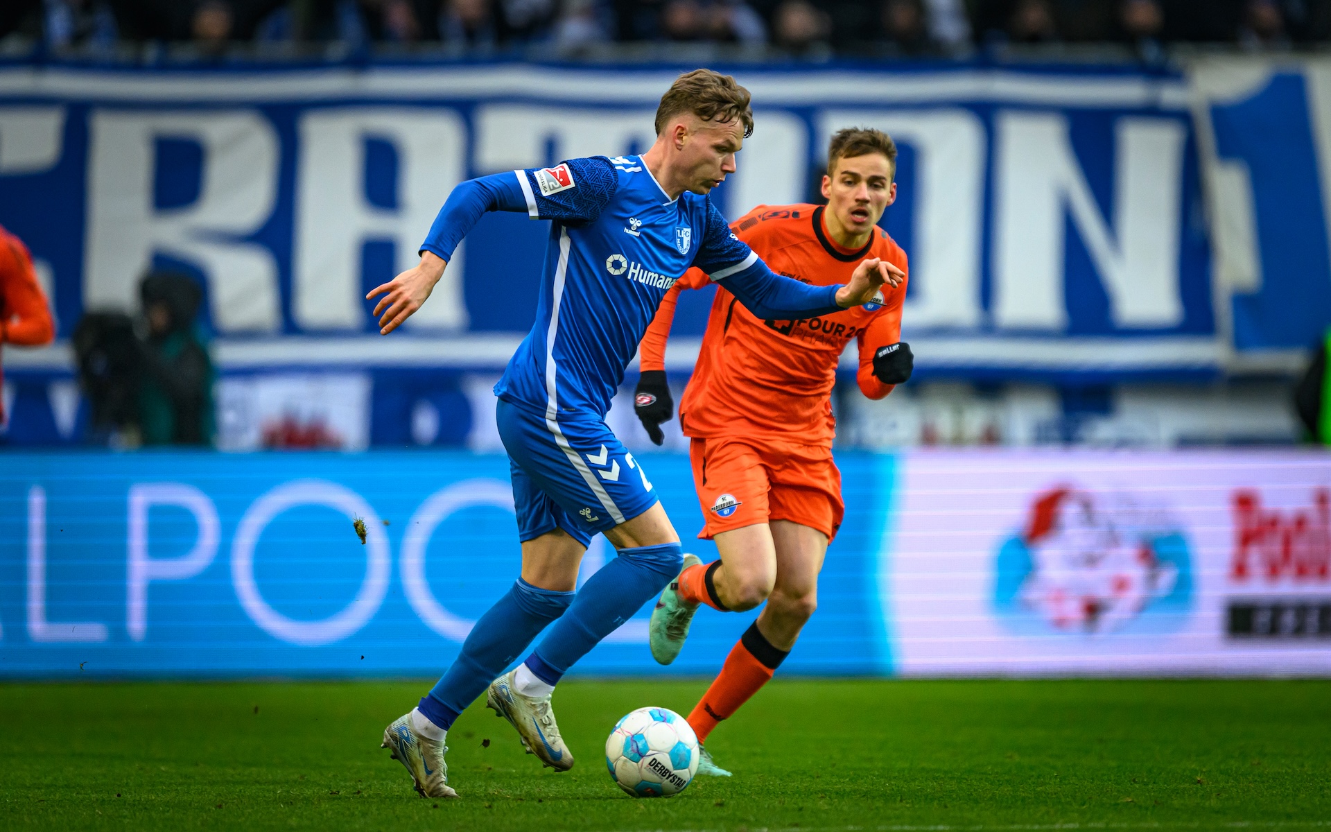 Philipp Hercher während der Partie gegen Paderborn