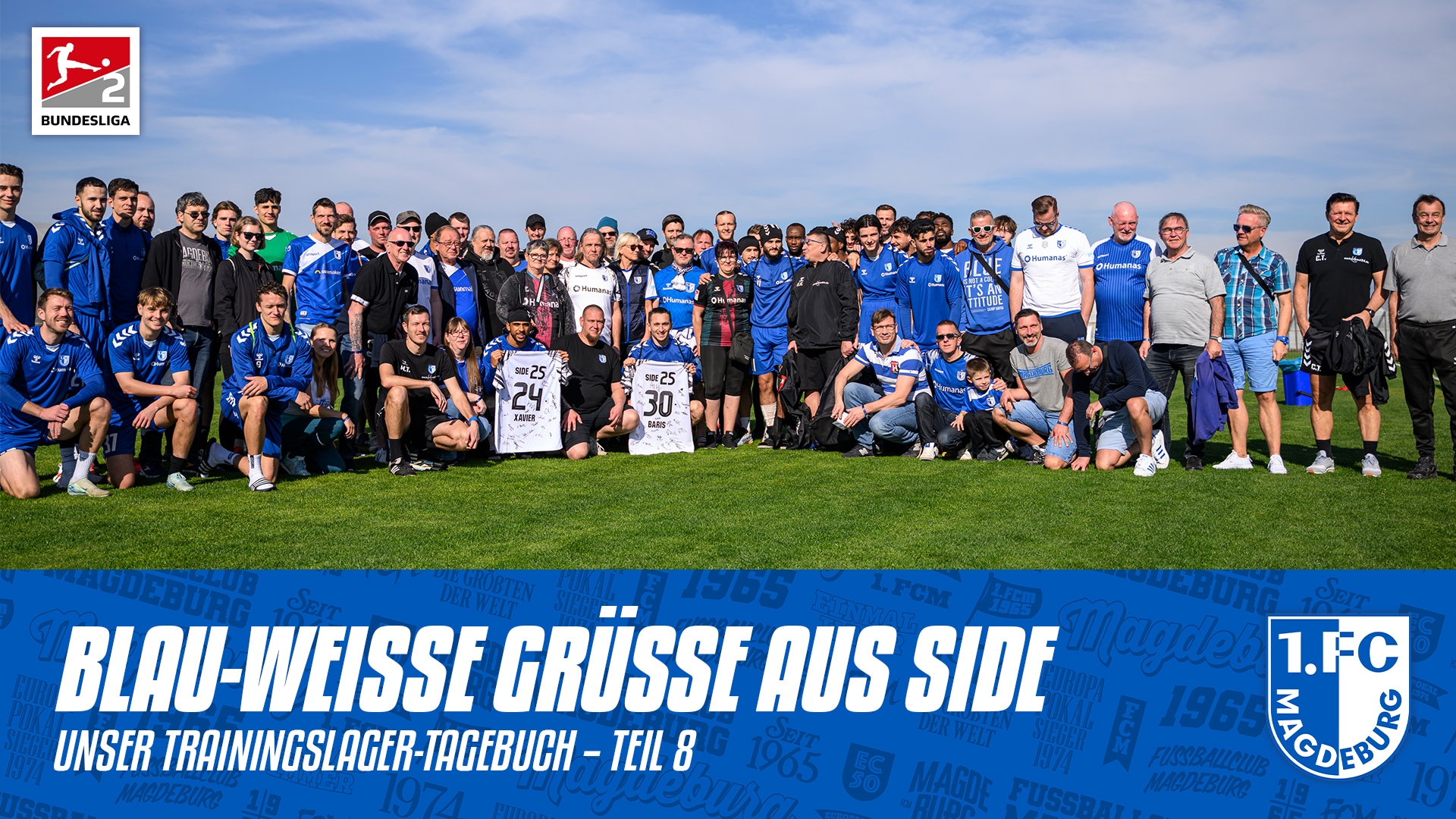 Gruppenfoto des 1. FC Magdeburgs aus Side