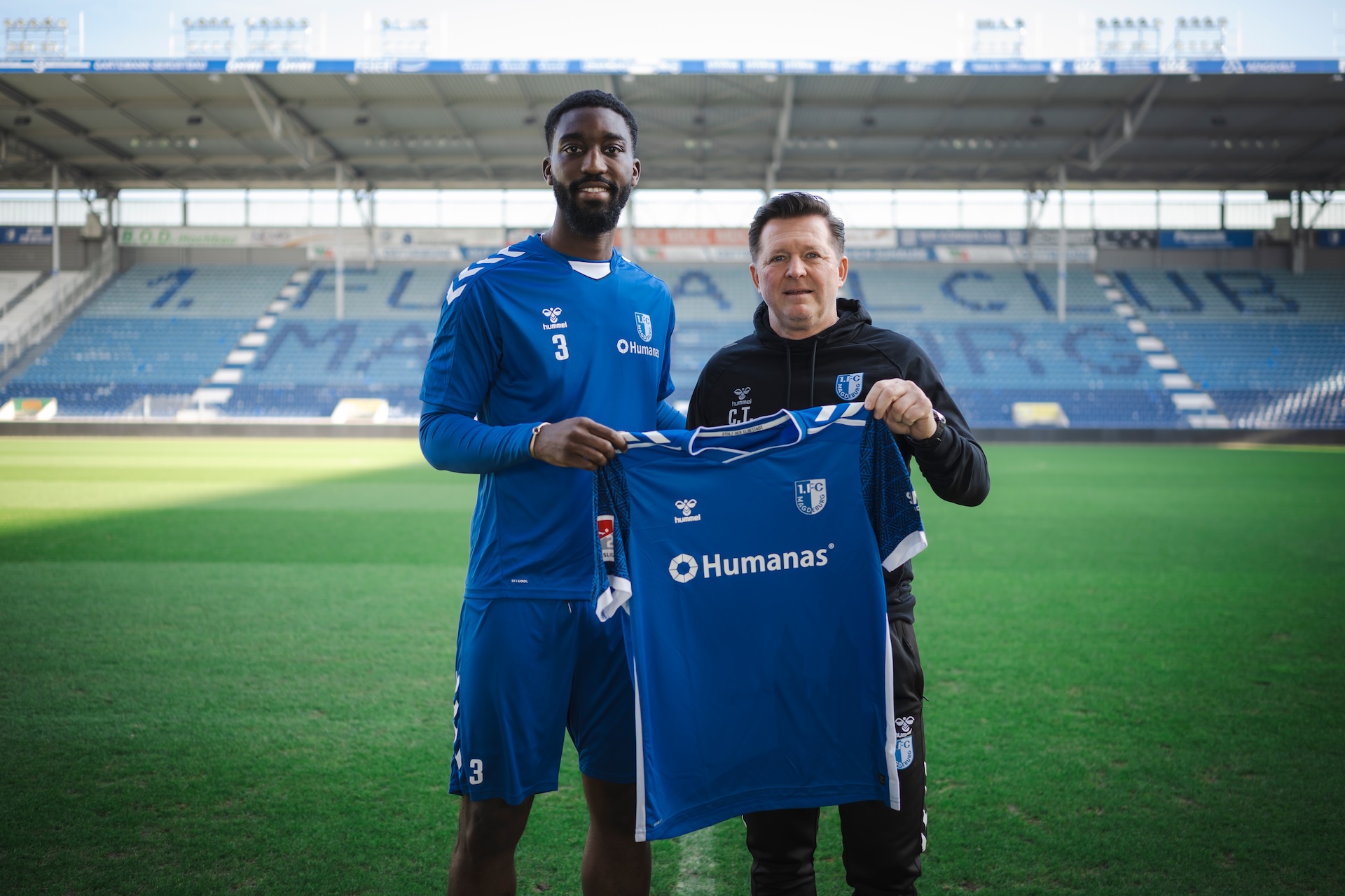 Patric Pfeiffer (links) mit Cheftrainer Christian Titz