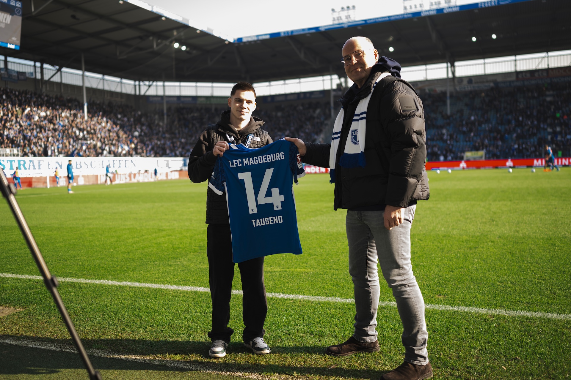 FCM-Präsident Dr. Jörg Biastoch (rechts) mit Max Richter