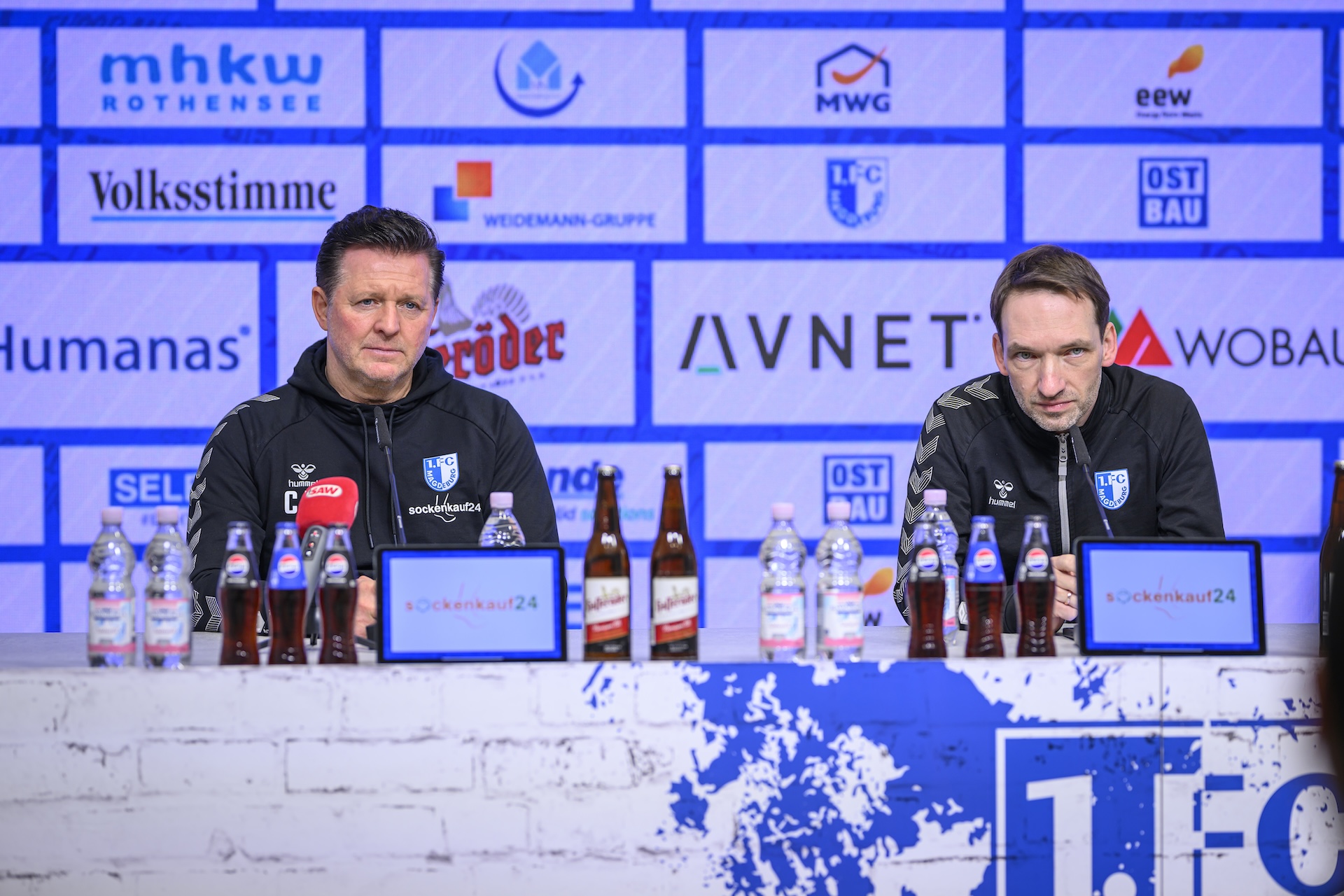 Christian Titz (links) und Pressesprecher Manuel Holscher