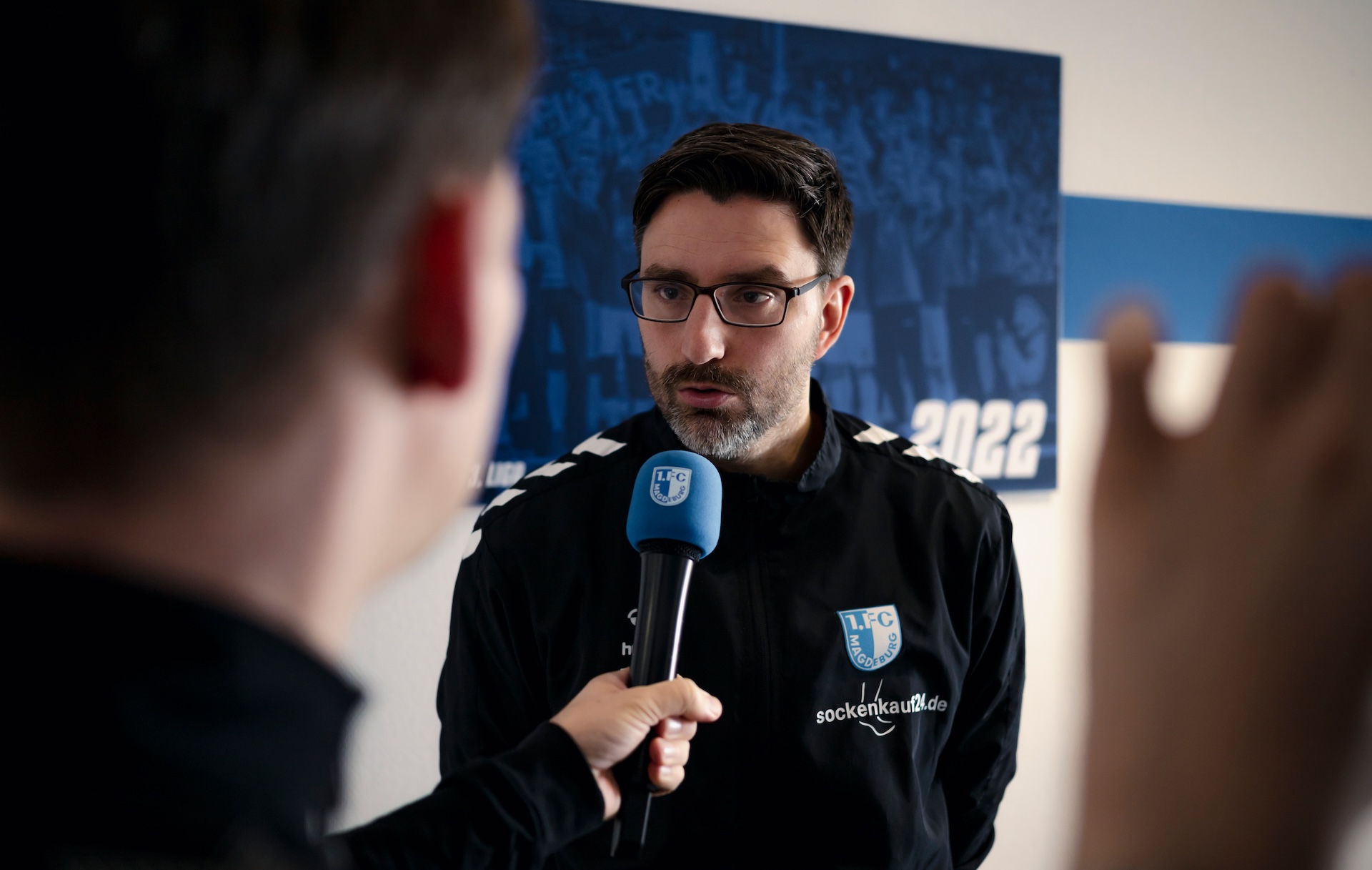 André Kilian am Mikrofon von FCM-tv