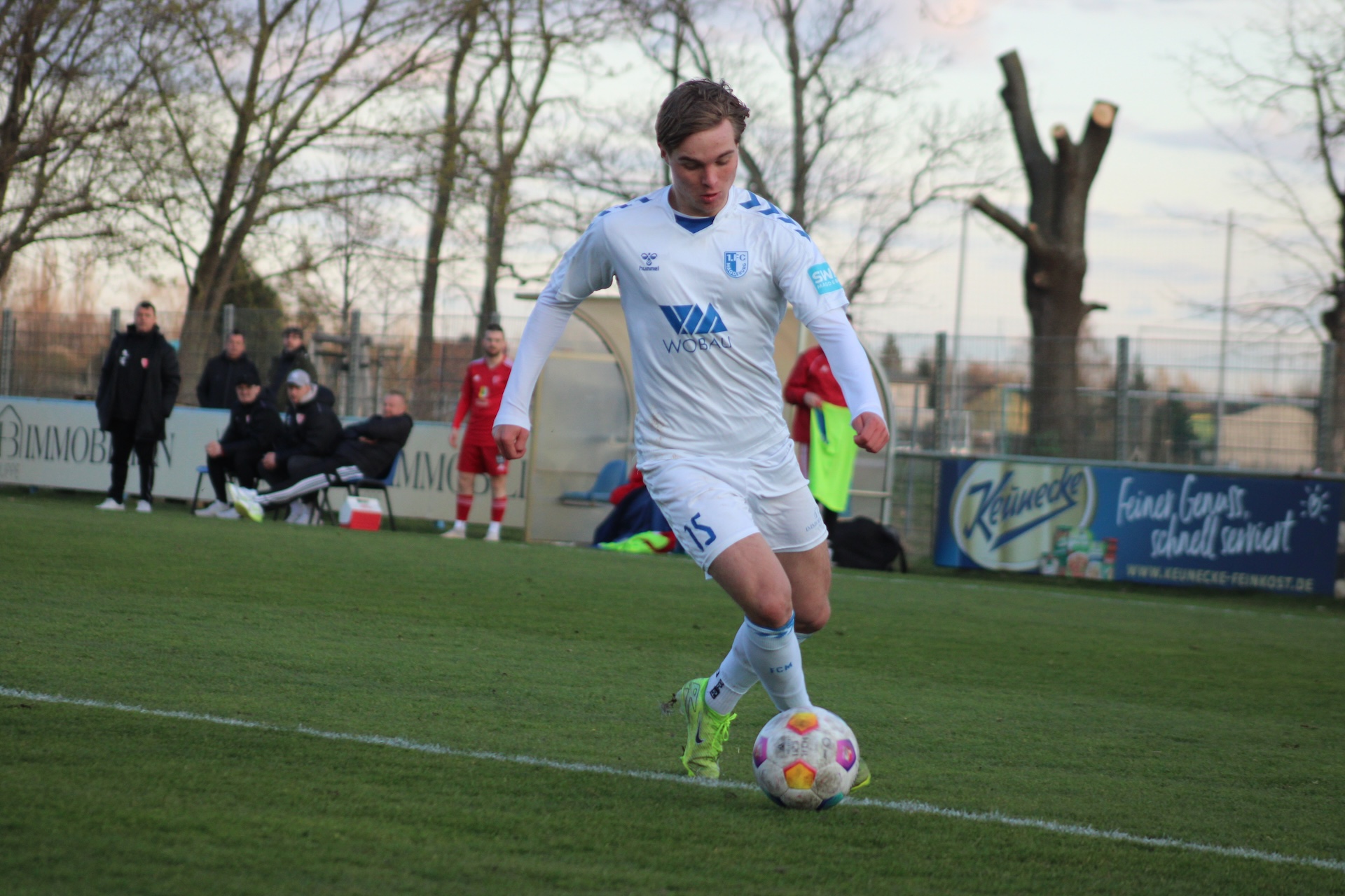 Angreifer Magnus Baars im Spiel. 