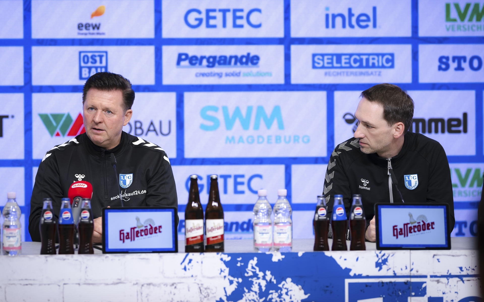 Christian Titz (links) und Pressesprecher Manuel Holscher