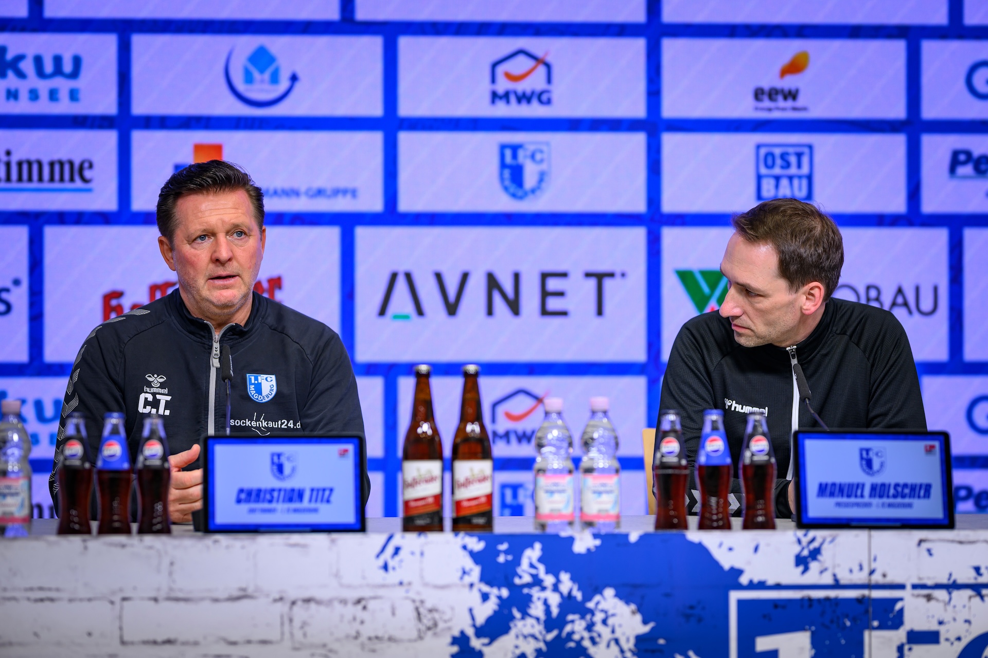 Christian Titz (links) und Pressesprecher Manuel Holscher