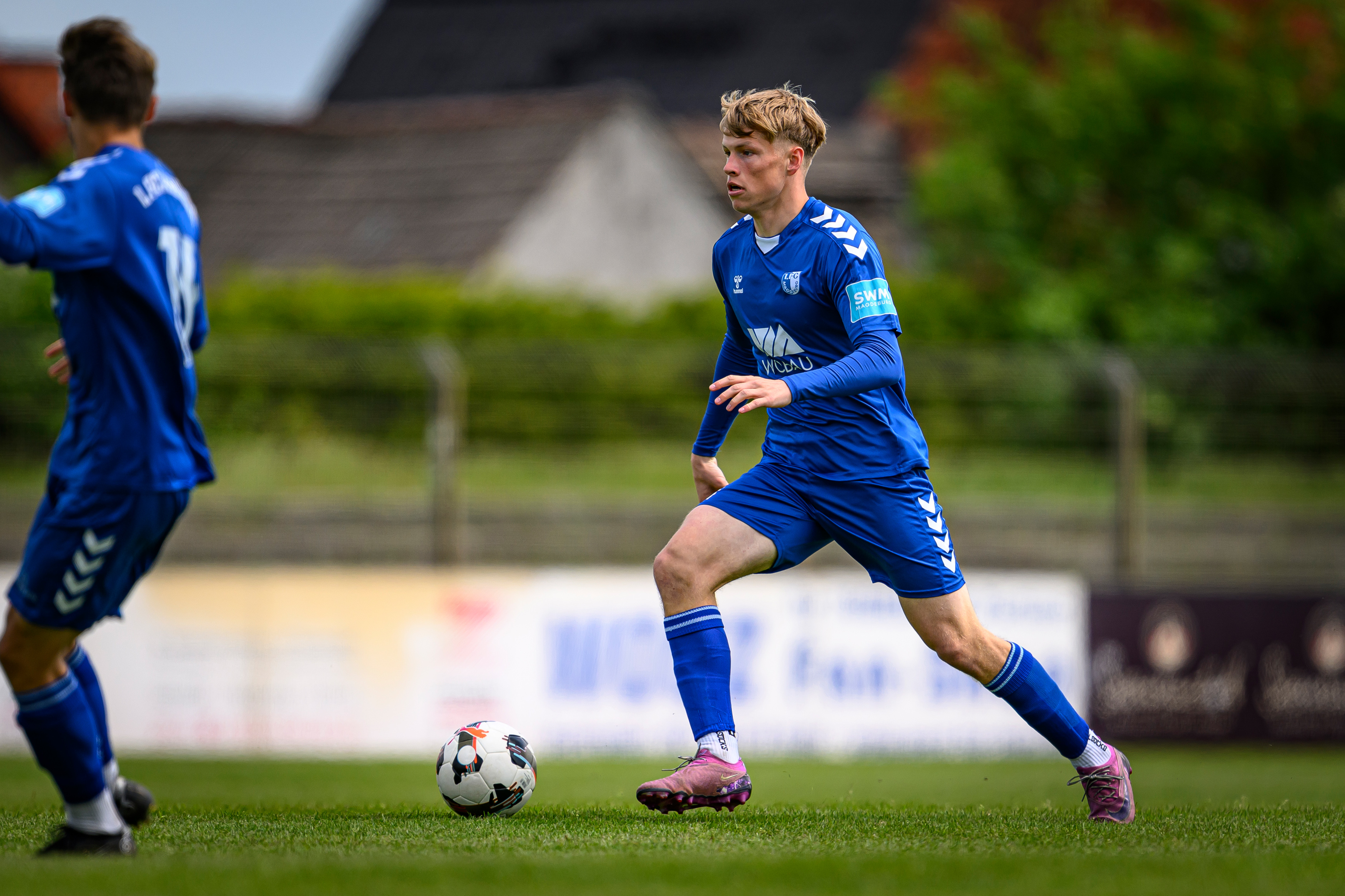 U23 beim Spiel auf dem Platz