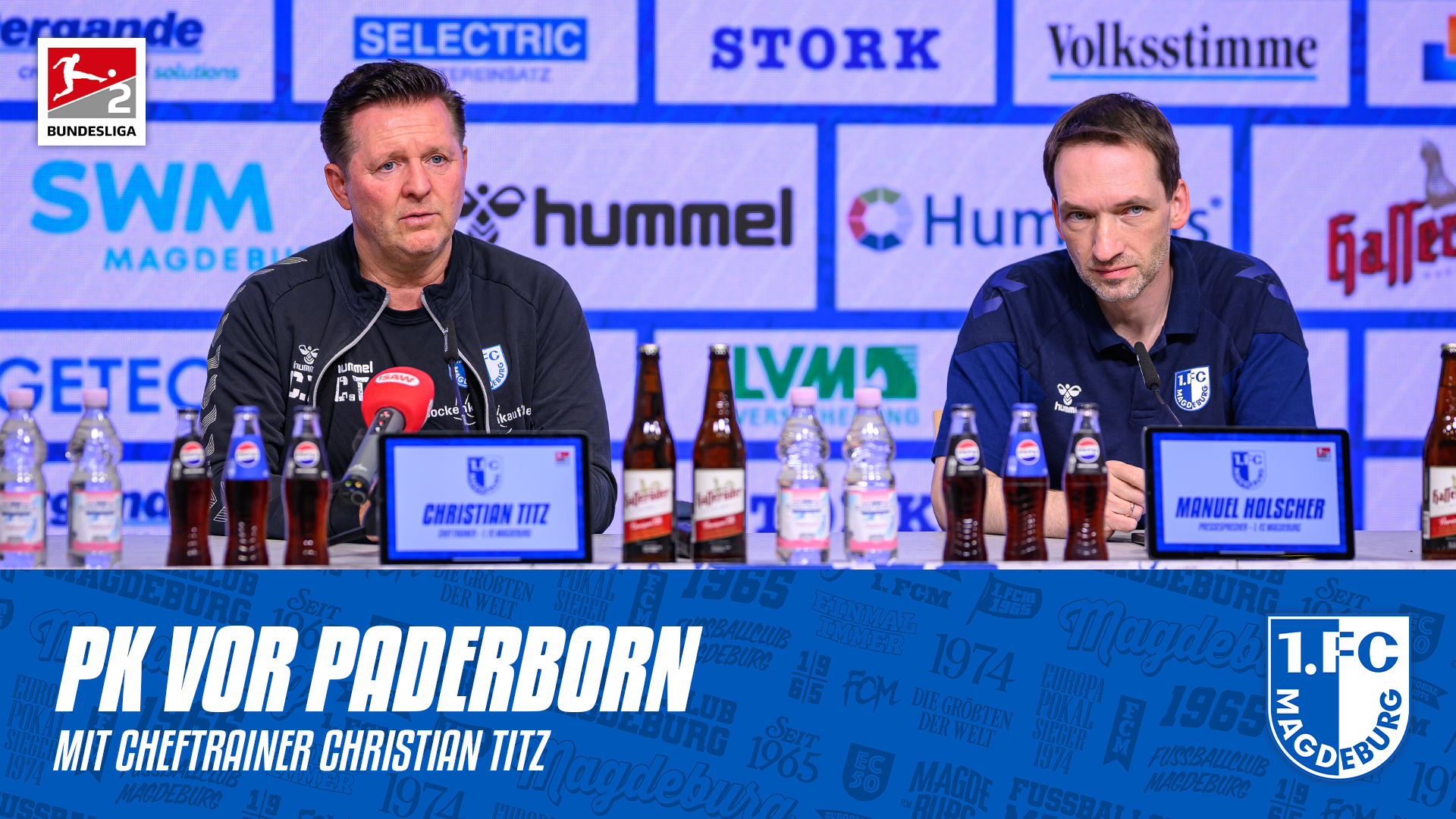 Die Pressekonferenz vor dem Auswärtsspiel in Paderborn.