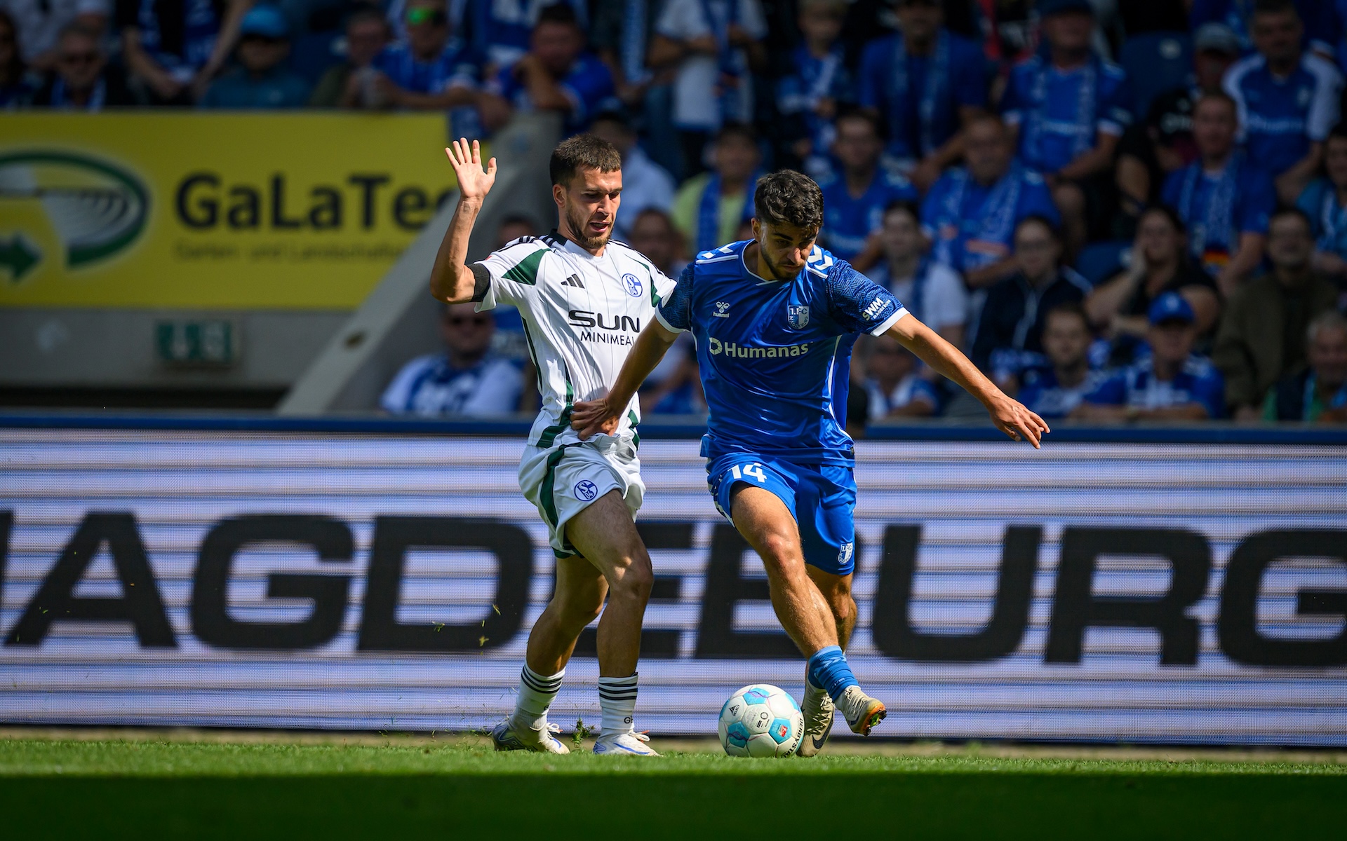 Abu El-Zein (rechts) im Hinspiel gegen Schalke.