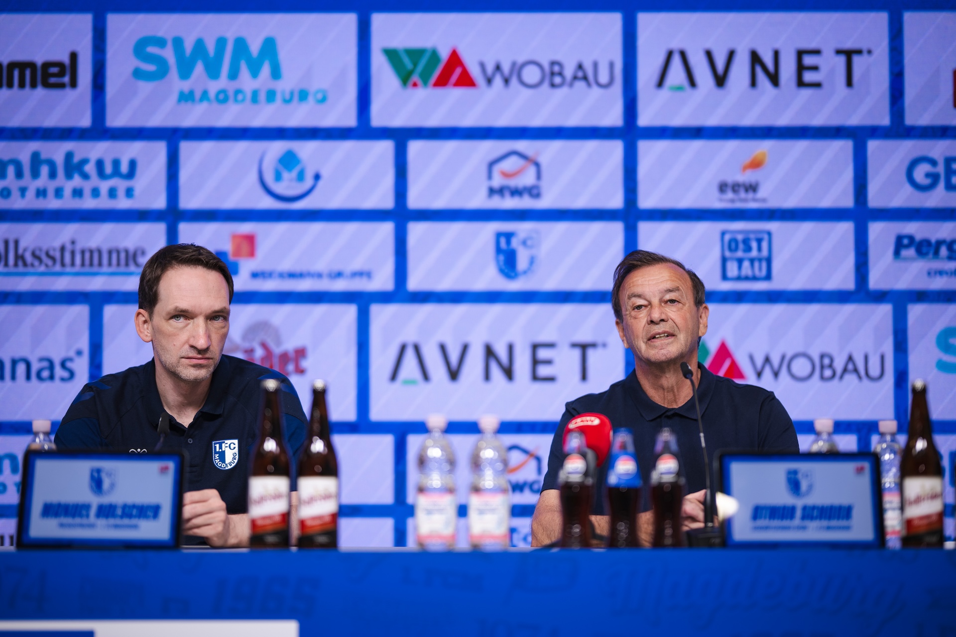 Otmar Schork (rechts) und Pressesprecher Manuel Holscher