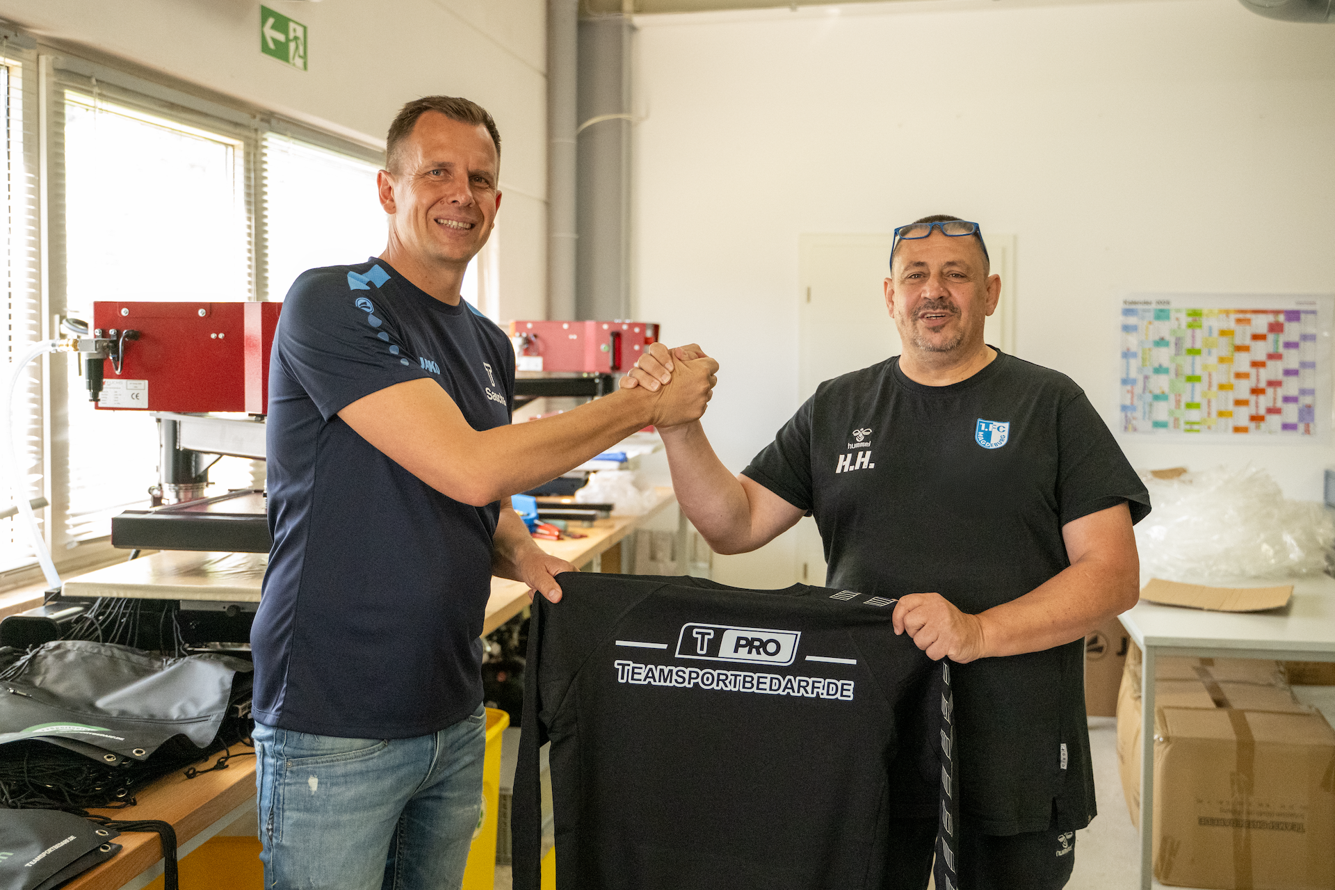 Sascha Mathiebe (links) und Mannschaftsleiter Heiko Horner.