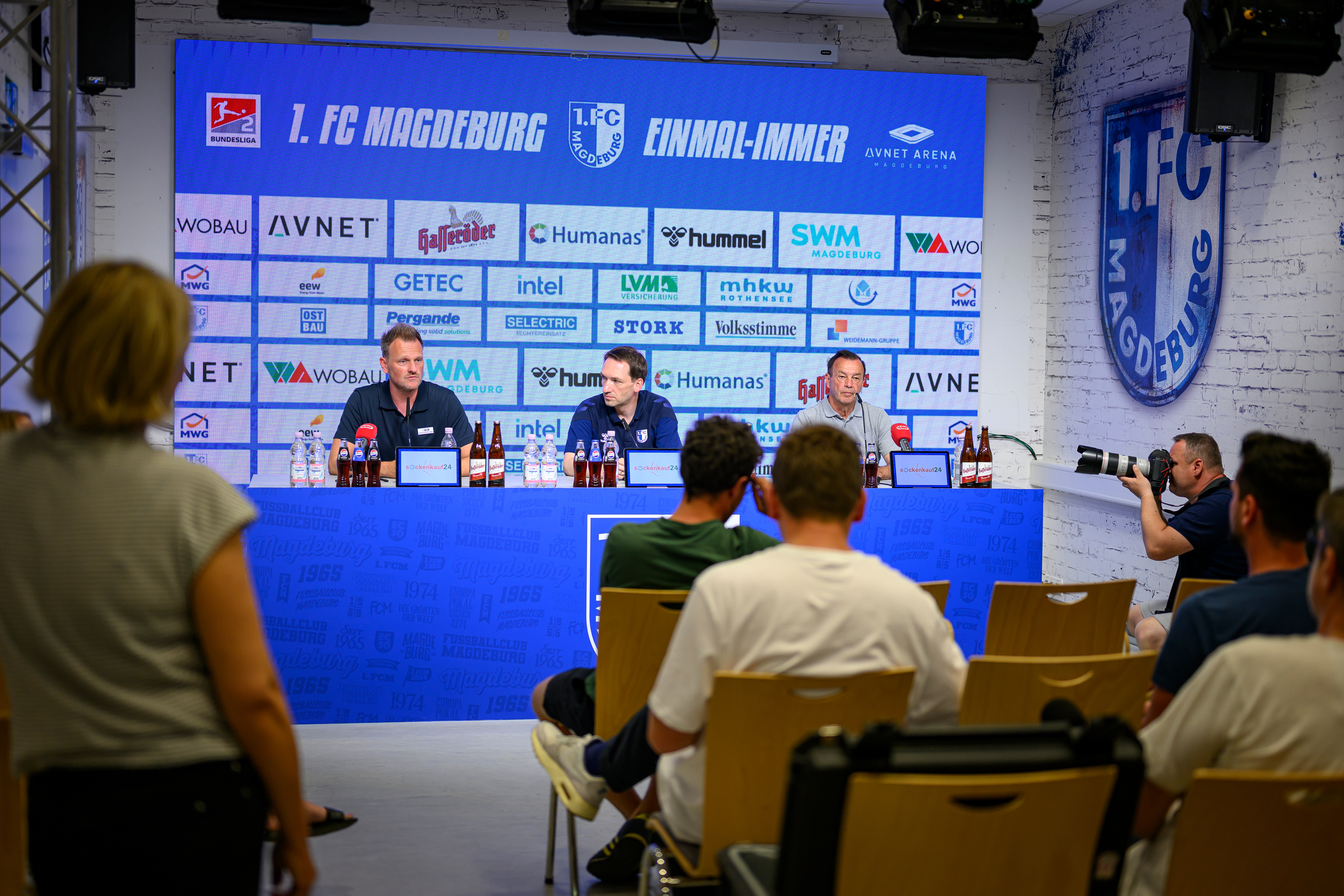 Die Pressekonferenz des 1. FC Magdeburg.