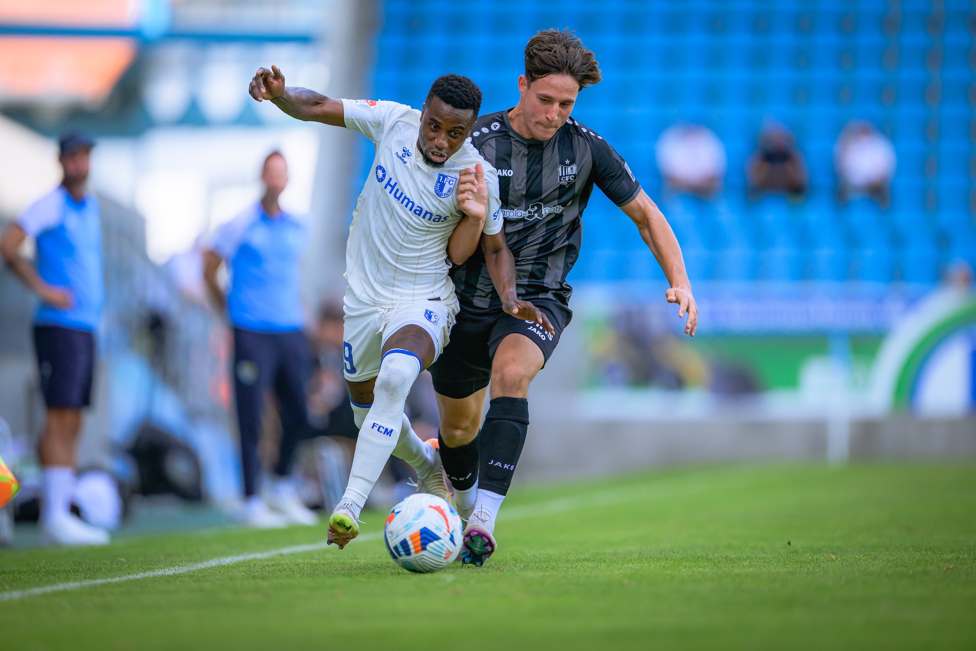 Lubambo Musonda (links) im Spiel in Chemnitz