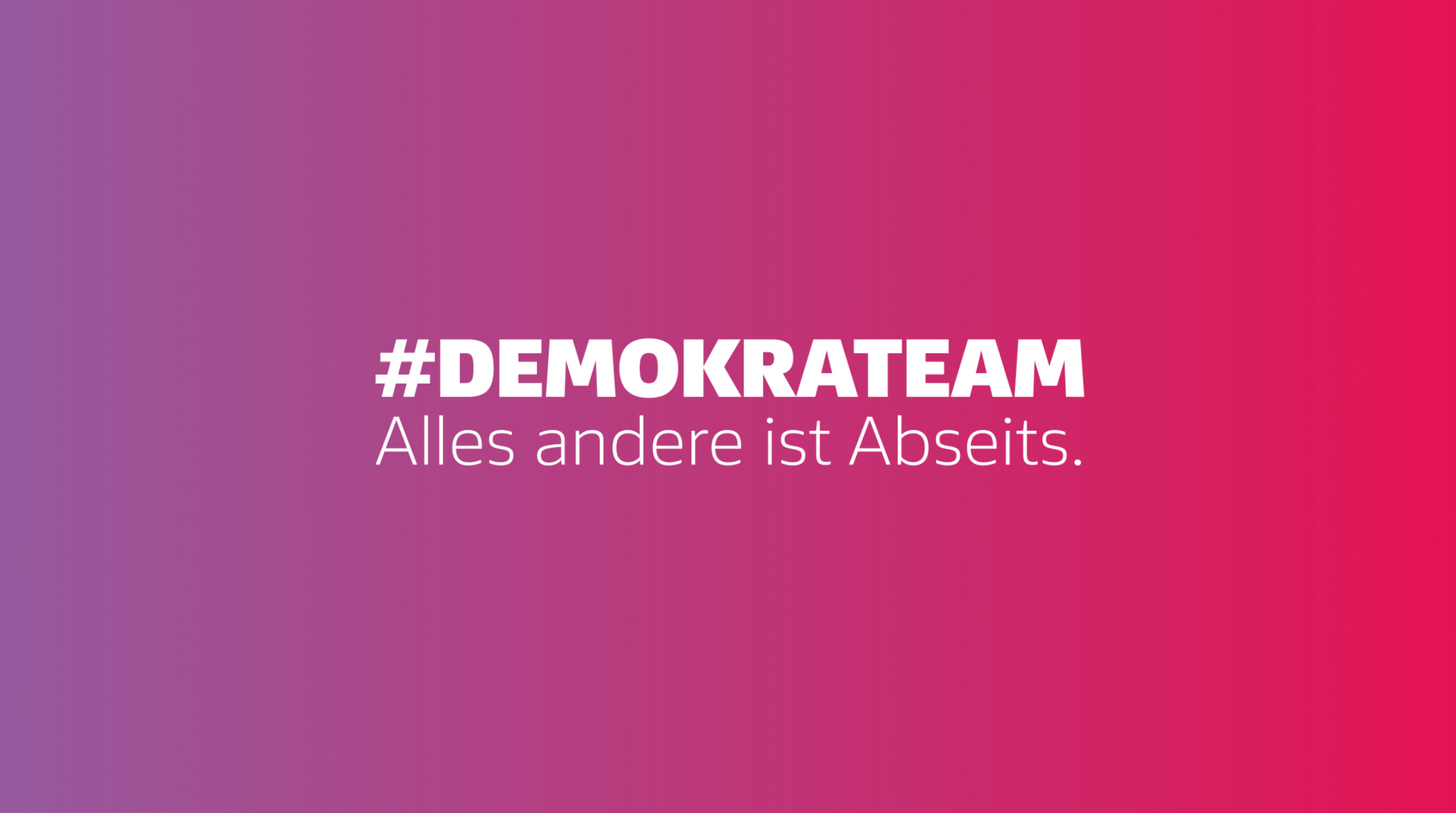 Logo #DemokraTeam – Alles andere ist Abseits