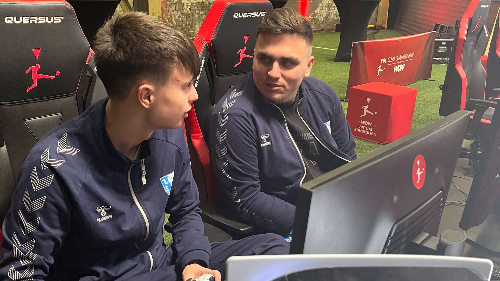 Richard und Ali während des VBL-Spieltags