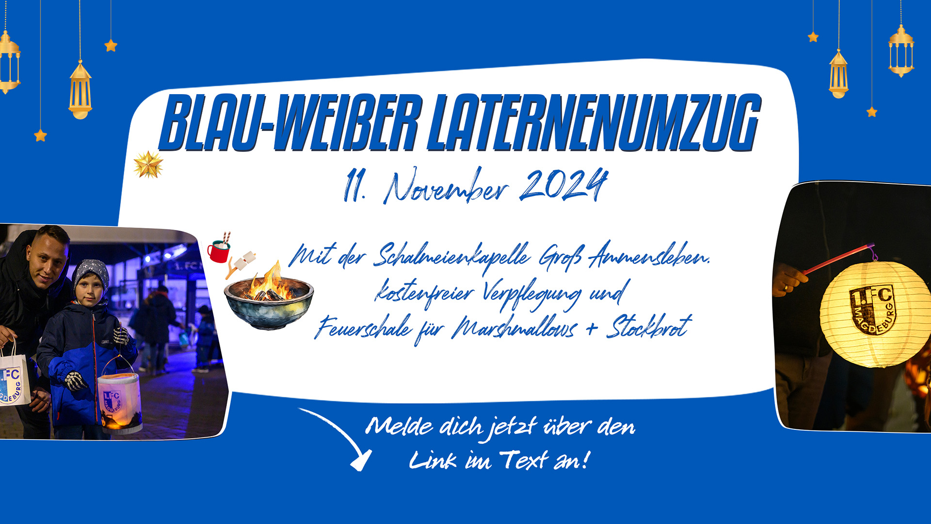 Blau-Weißer Laternenumzug