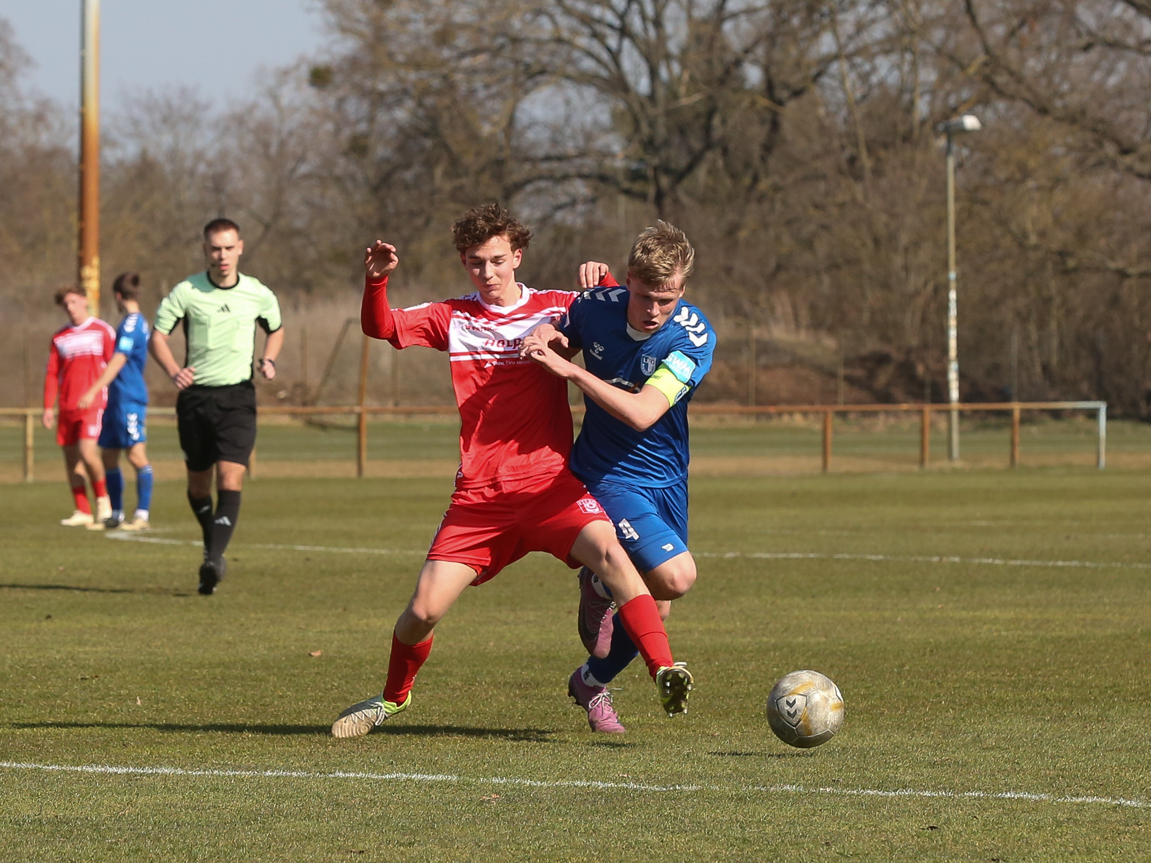 Die U19 im Spiel gegen Halle