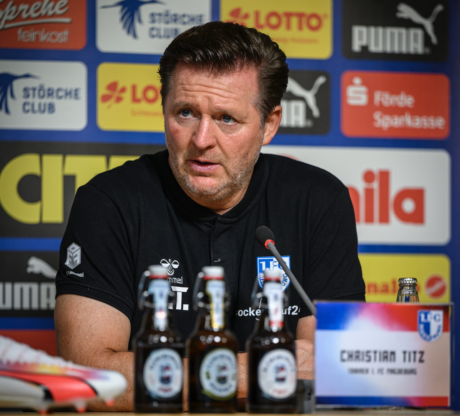 Christian Titz bemängelte einige Fehler in der ersten Hälfte. 
