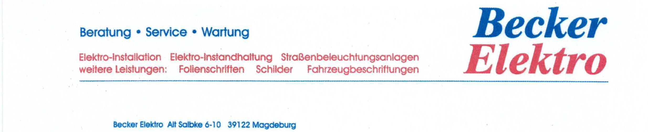 Becker ELEKTRO Magdeburg Logo
